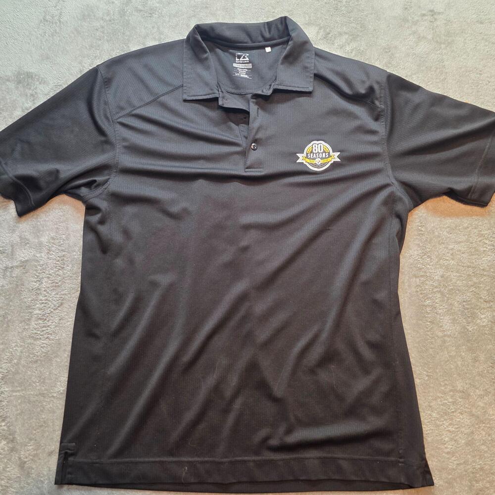 Pittsburgh Steelers Shirt Mens Large Black NFL Football 80 Seasons Cutter & Buck